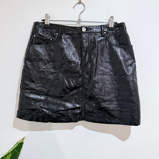 Glassons Vinyl Mini Skirt Size 10