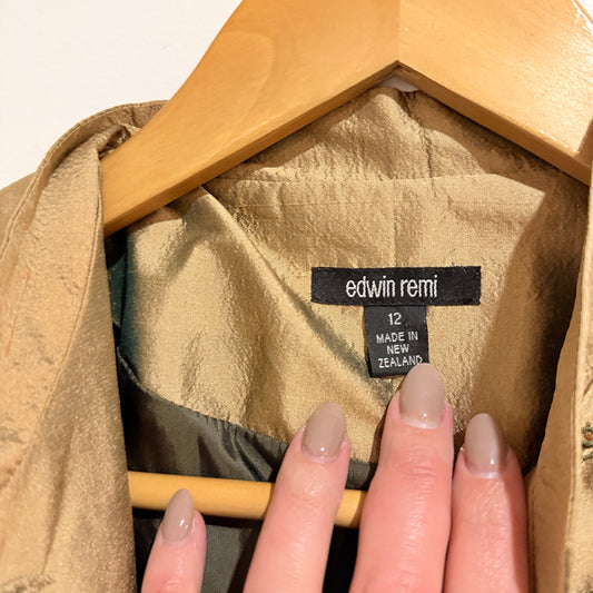 Edwin Remi (NZ Made) Silk Long Jacket Size 12