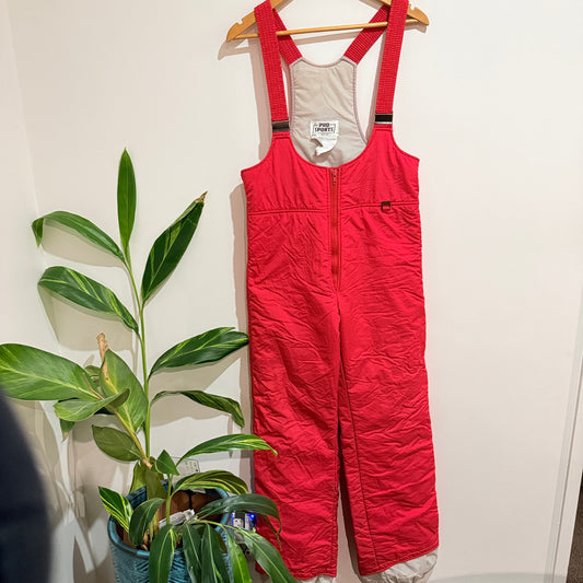 Pro Sports by Fera Red Insulated Ski Bib Pants Size 32