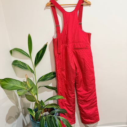 Pro Sports by Fera Red Insulated Ski Bib Pants Size 32