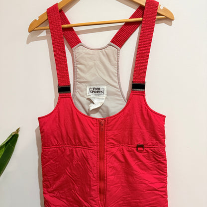 Pro Sports by Fera Red Insulated Ski Bib Pants Size 32
