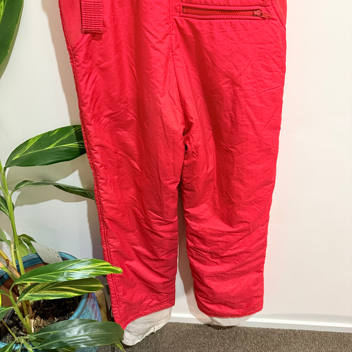 Pro Sports by Fera Red Insulated Ski Bib Pants Size 32