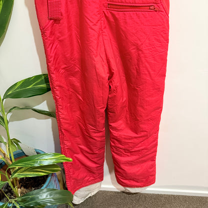 Pro Sports by Fera Red Insulated Ski Bib Pants Size 32