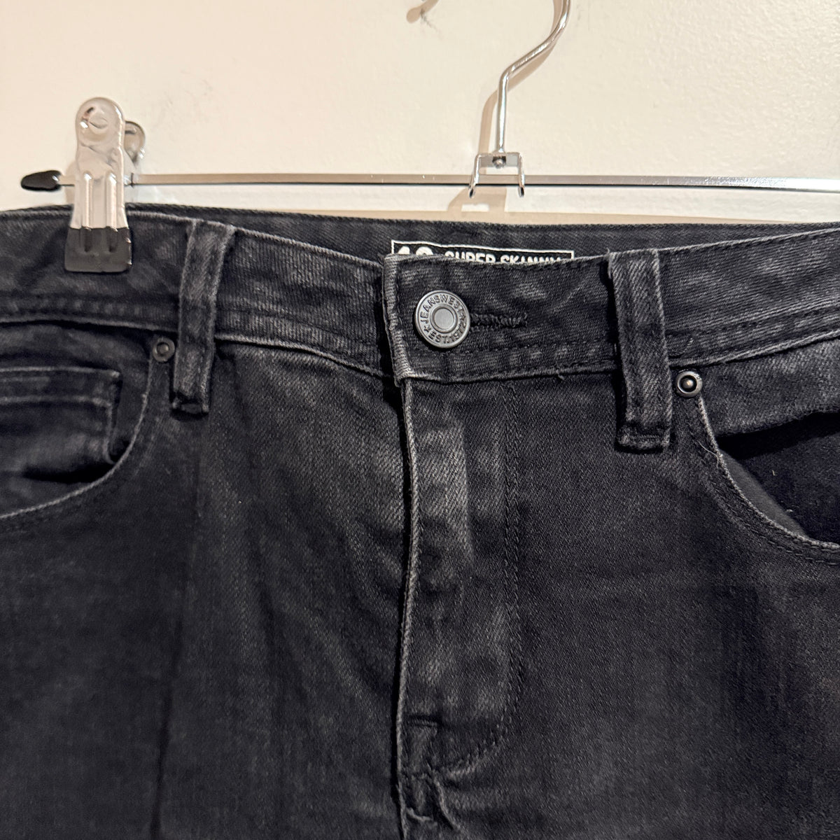 Jeanswest Washed Black Super Skinny Jeans Size 12