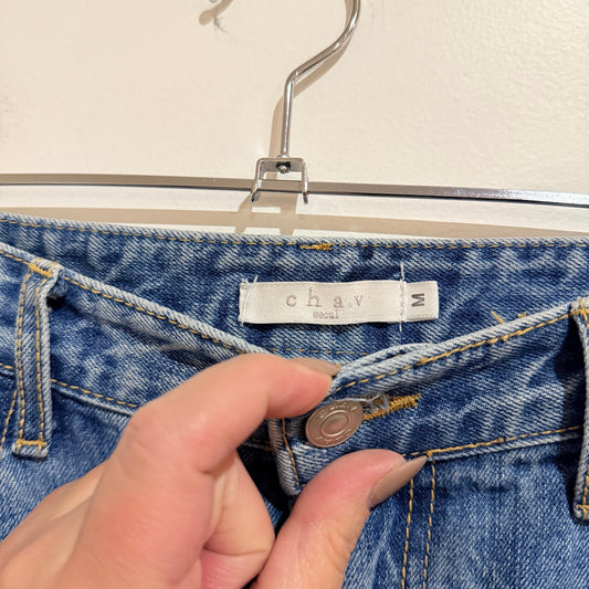Chav Seoul Panelled Straight Leg Jeans Size M