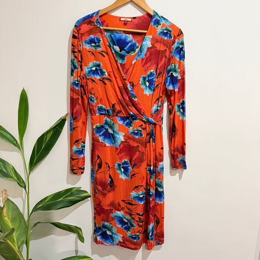 Joe Browns Long-sleeve Wrap Dress Size 12