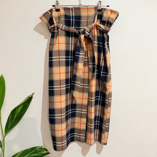 H & M Plaid Wrap Skirt Size 16