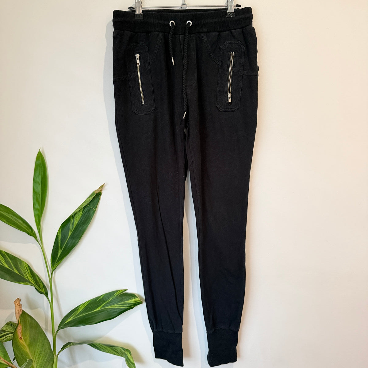 Federation Black Zip Pocket Joggers Size S