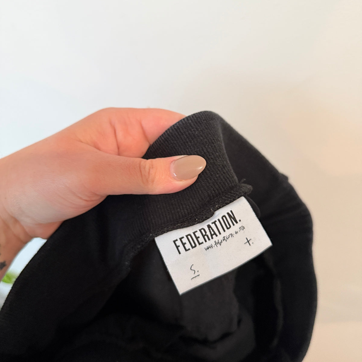 Federation Black Zip Pocket Joggers Size S