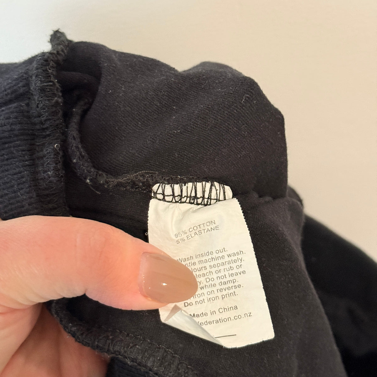 Federation Black Zip Pocket Joggers Size S