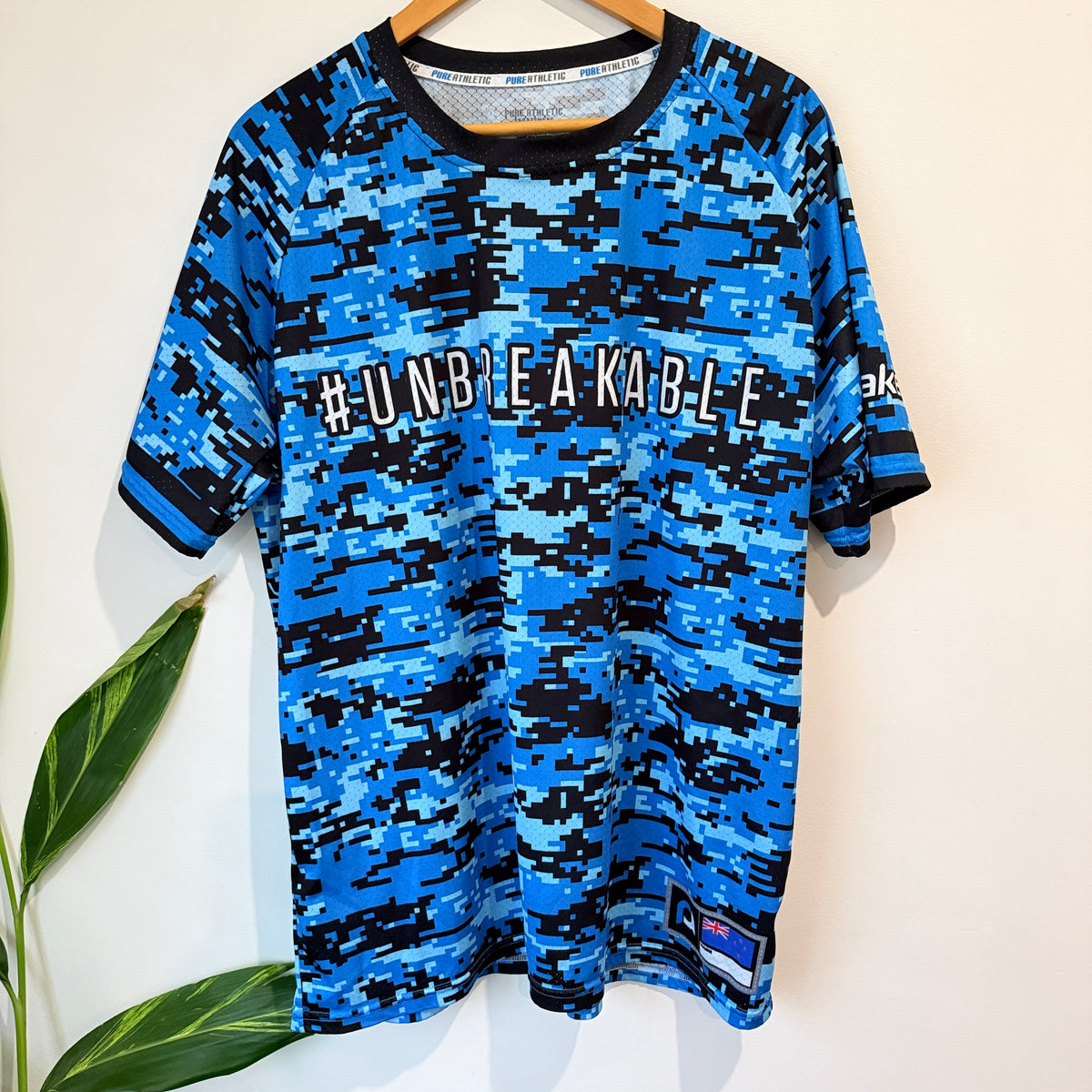 Pure Athletic Blue Digital Camo Sports Tee Size 2XL