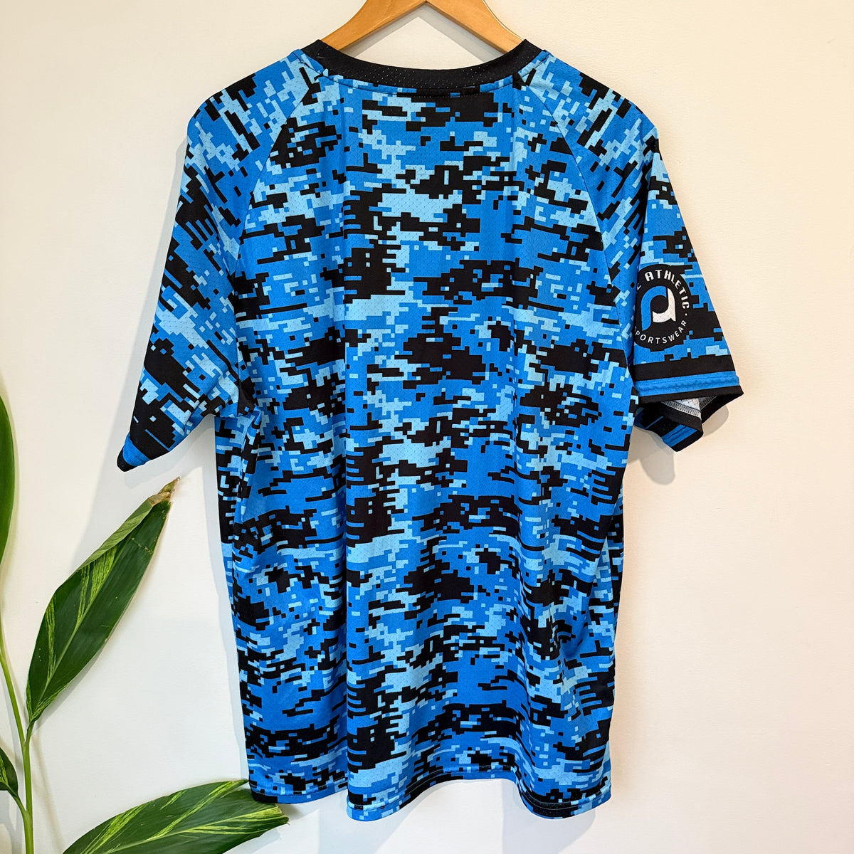Pure Athletic Blue Digital Camo Sports Tee Size 2XL