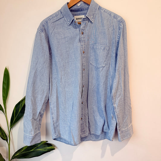 Barkers Light Chambray Shirt Size L