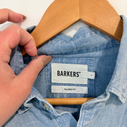 Barkers Light Chambray Shirt Size L