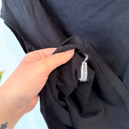 Black Cowl Neck Ruched Top - 40cm u/arm