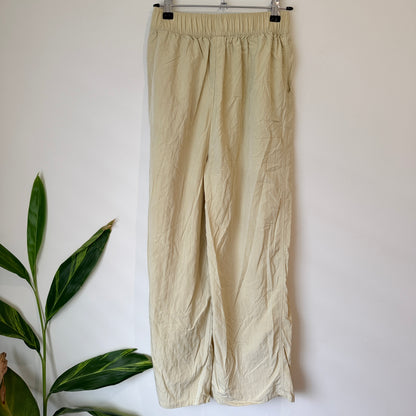 Wide Leg Elastic Waist Pants Size S