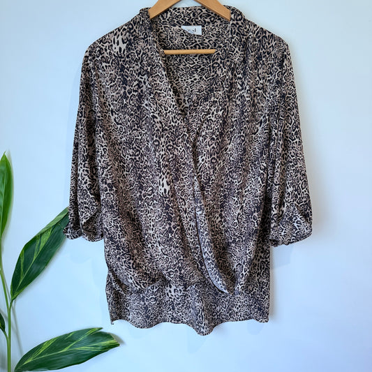 Seed Heritage Leopard Print Top Size 12