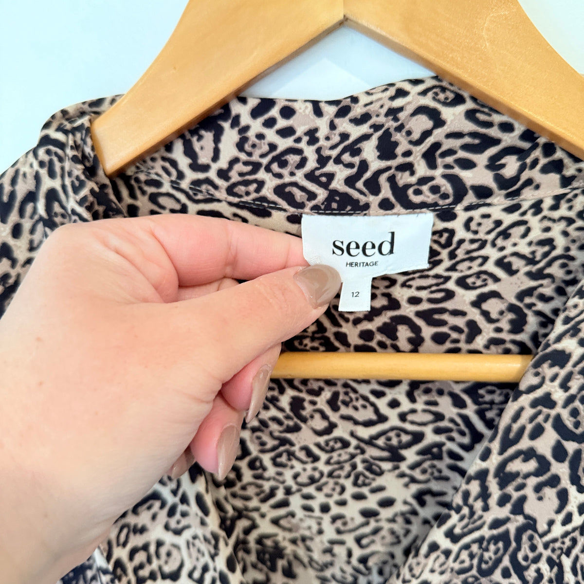 Seed Heritage Leopard Print Top Size 12