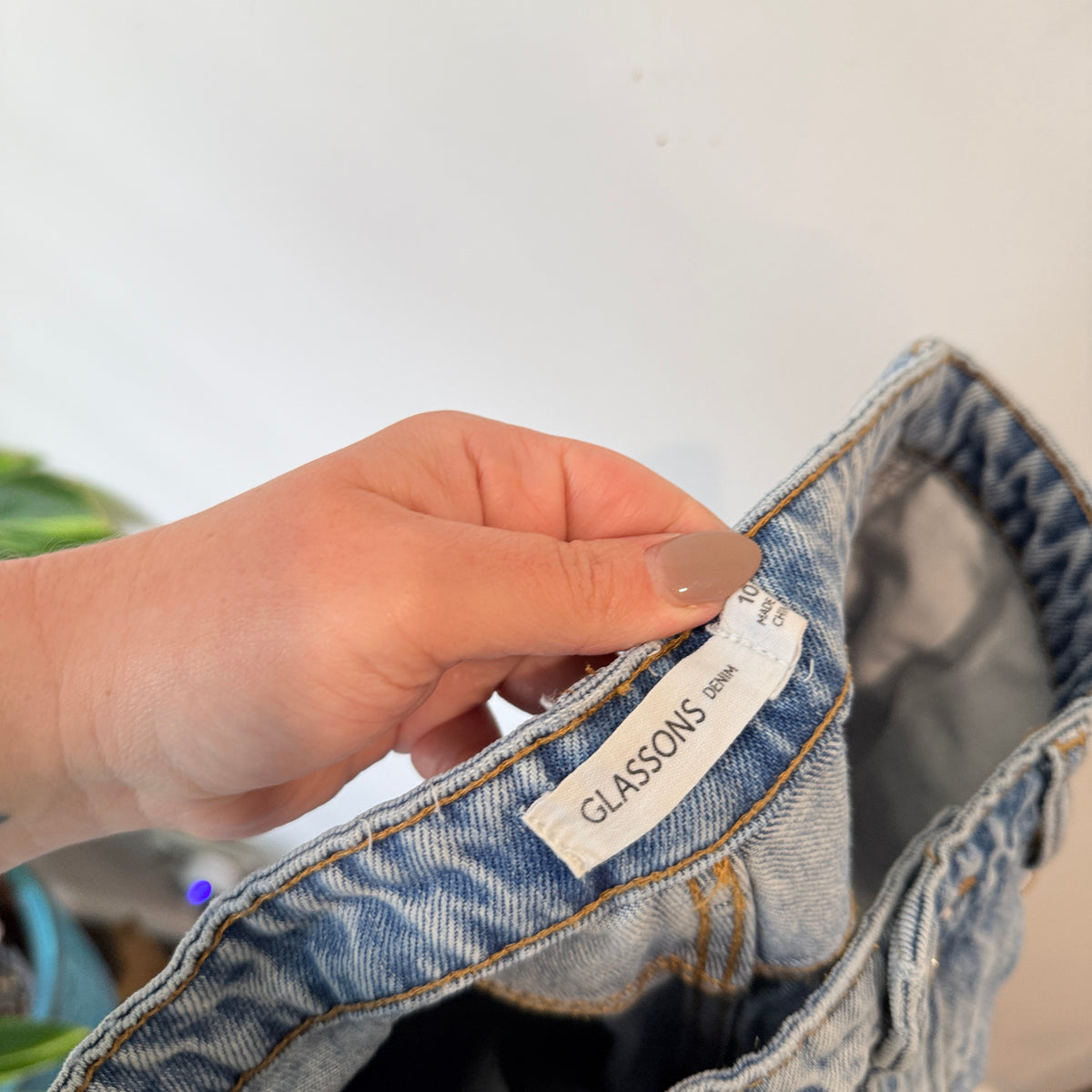 Glassons Light Wash Wide Leg Jeans Size 10