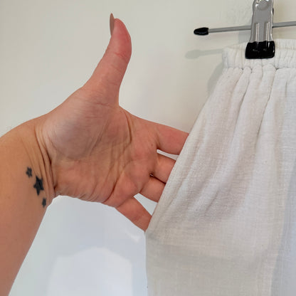 Mooloola White Cotton Wide Leg Pants Size 8