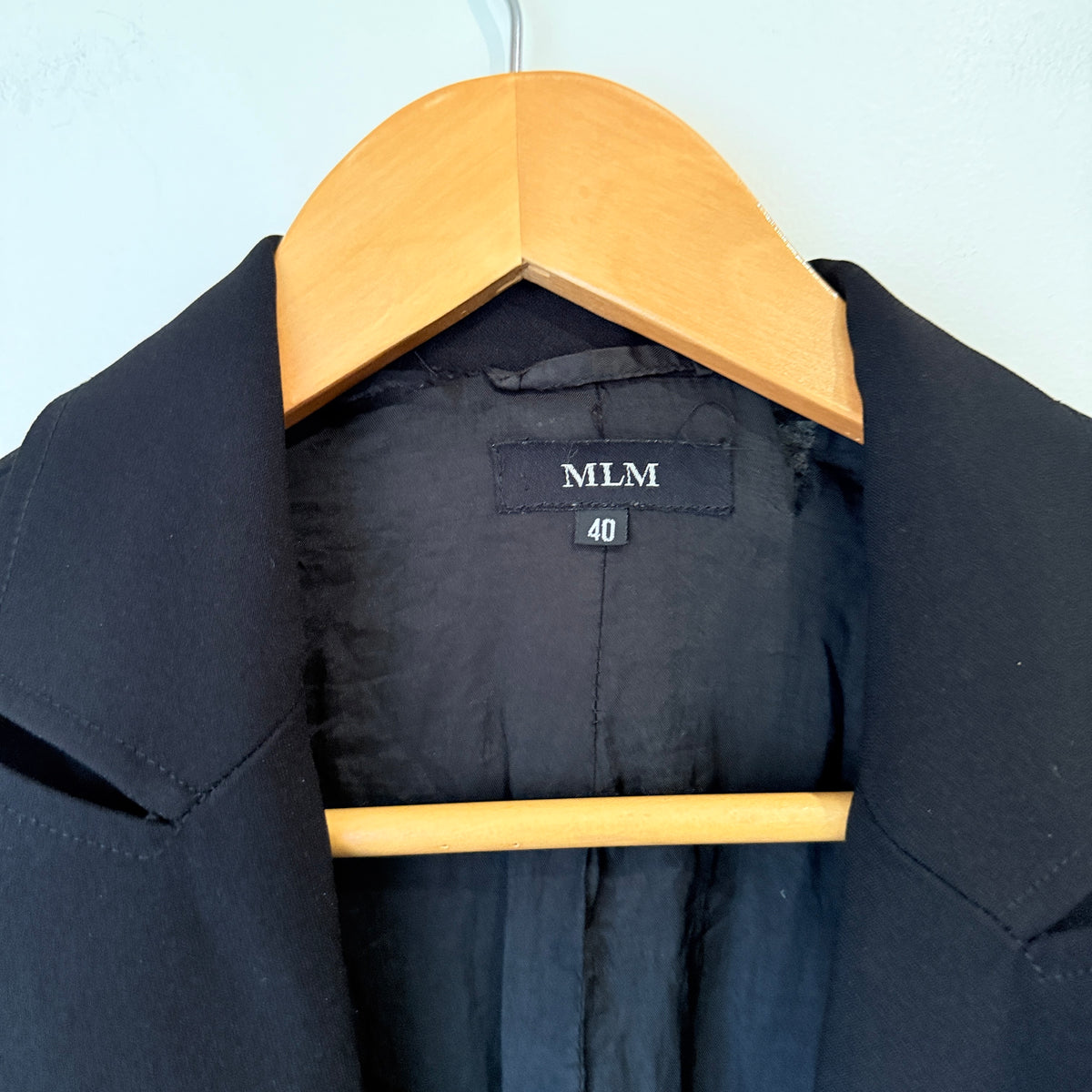 MLM Womens Black Single Button Blazer Size 40