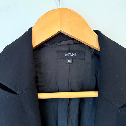 MLM Womens Black Single Button Blazer Size 40