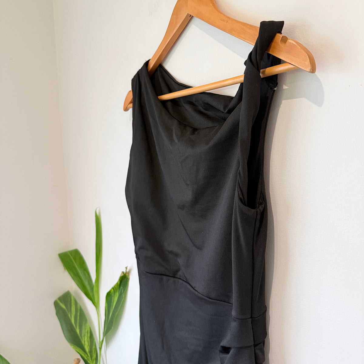 SHEIN Black Ruched Tunic Size L