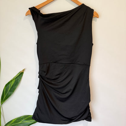 SHEIN Black Ruched Tunic Size L
