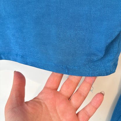 Princess Polly Blue Twist Front Crop Top Size 8