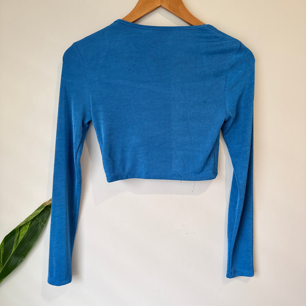 Princess Polly Blue Twist Front Crop Top Size 8