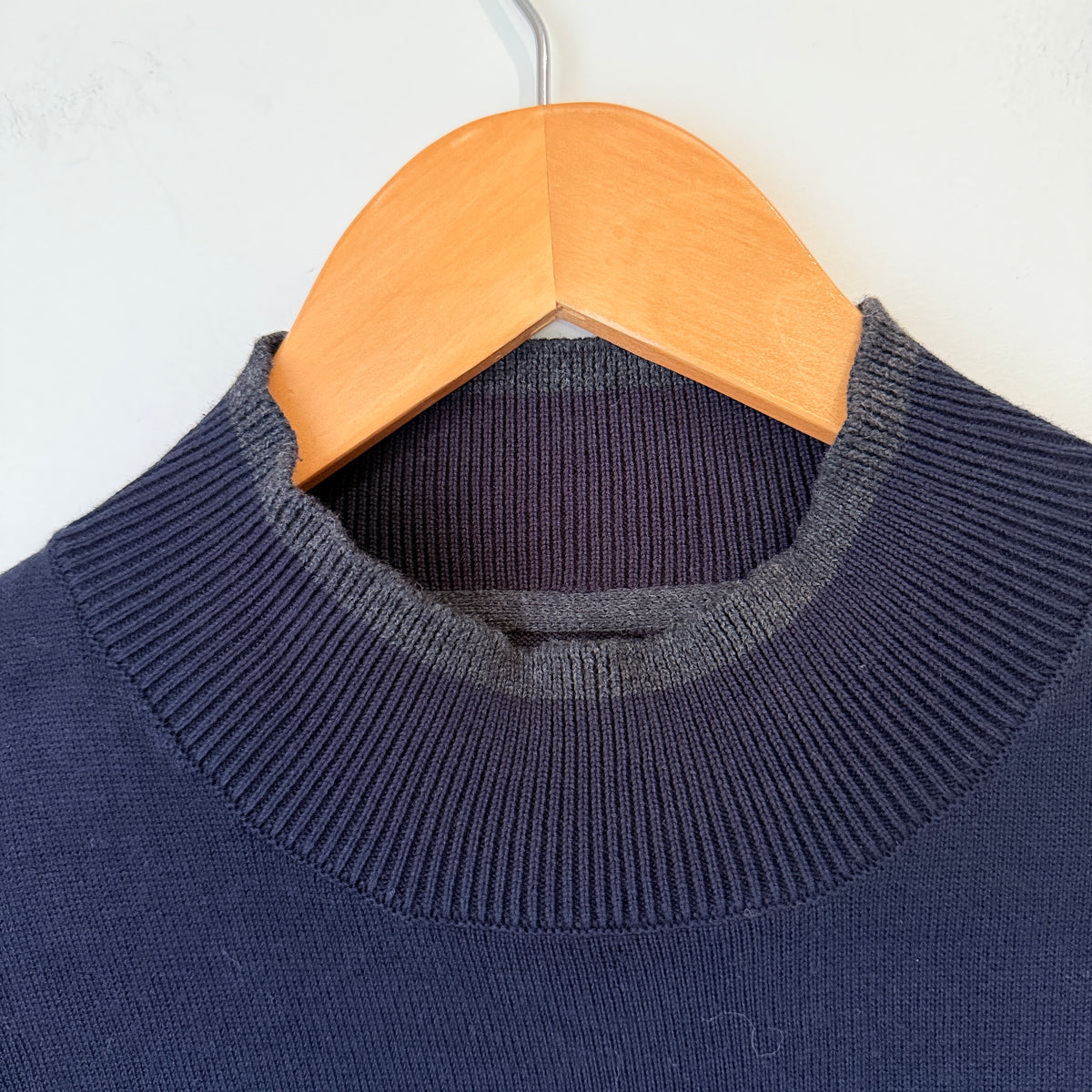 Politix Navy Cotton Knit Jumper Size M