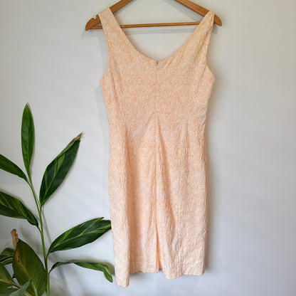 Together Peach Brocade Jacket and Trousers Set Size 40