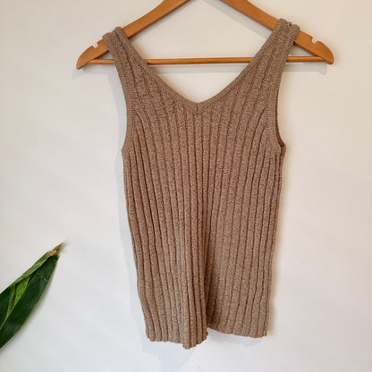Spirit Beige Ribbed Knit Tank Size 10