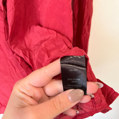 Max Red Silk Shirt Size 8