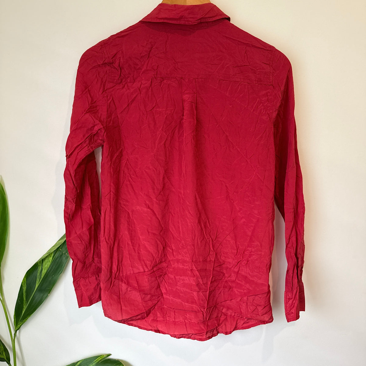 Max Red Silk Shirt Size 8