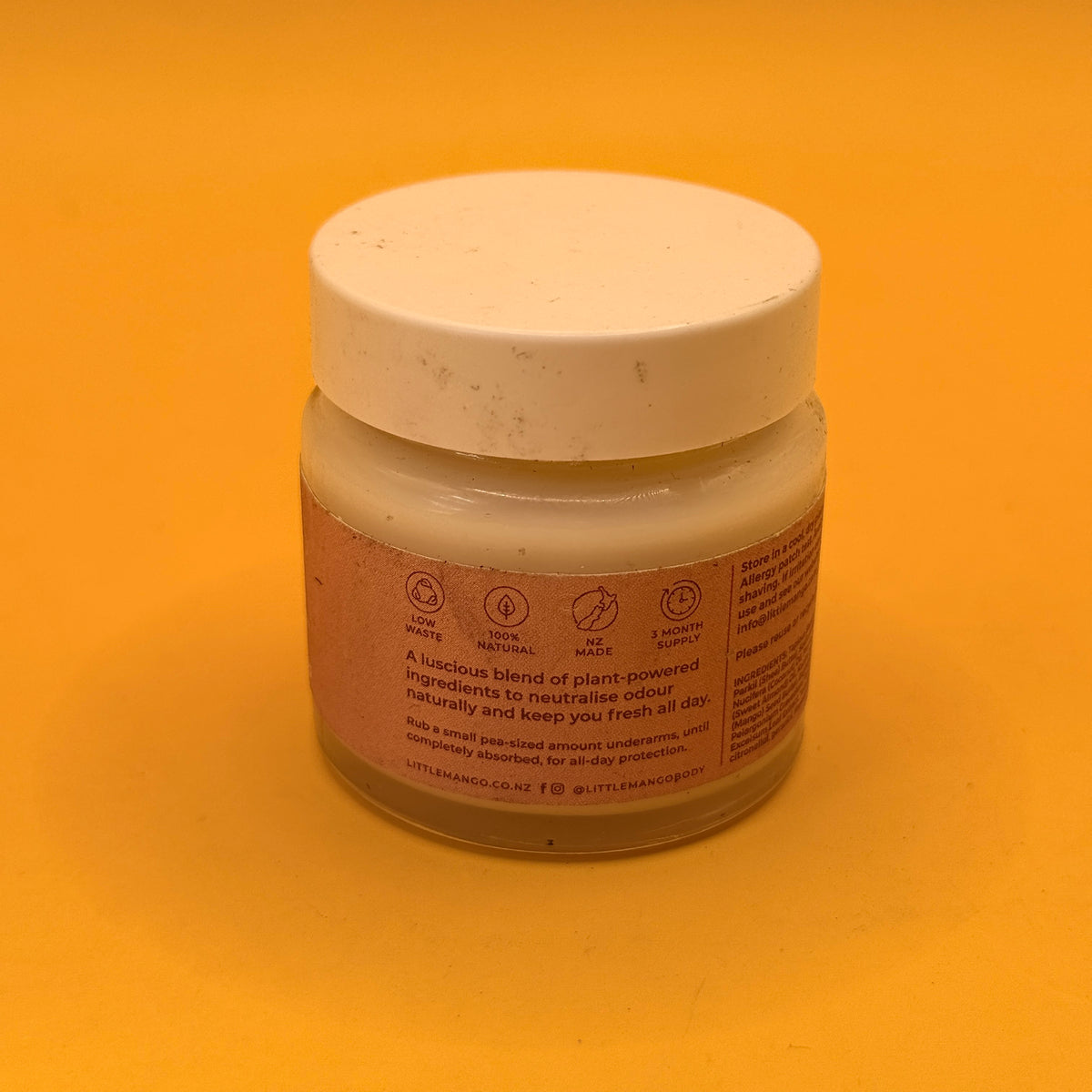 Little Mango Boho Babe Rose Geranium Natural Deodorant 60g
