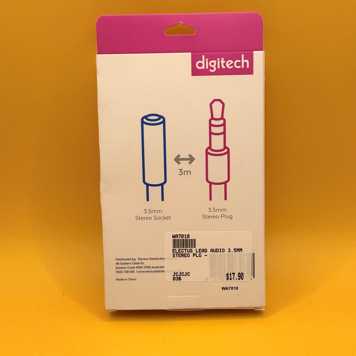 Digitech 3.5mm Socket to Stereo Plug Audio Cable 1m