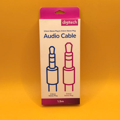 Digitech 2.5mm to 3.5mm Stereo Audio Cable 1.5m