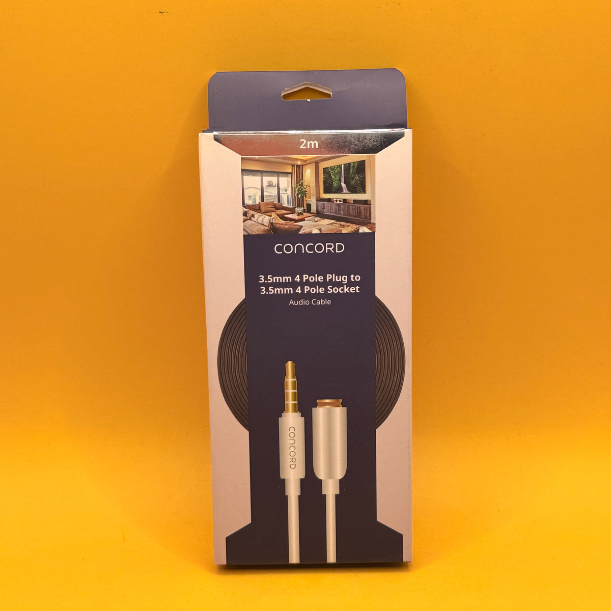 Concord 3.5mm 4-Pole Plug to Socket Extension Lead 2m