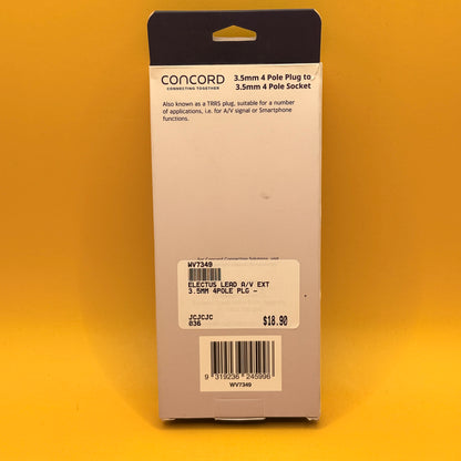 Concord 3.5mm 4-Pole Plug to Socket Extension Lead 2m