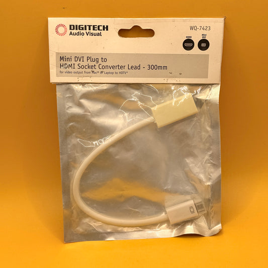 Digitech Mini DVI to HDMI Socket Converter Lead 300mm