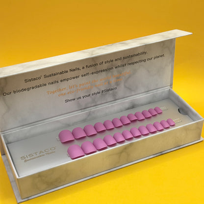 Sistaco Press-On Nails Bright Pink
