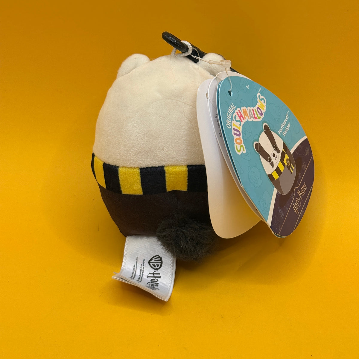 Squishmallows Harry Potter Hufflepuff Badger Clip-On Plush