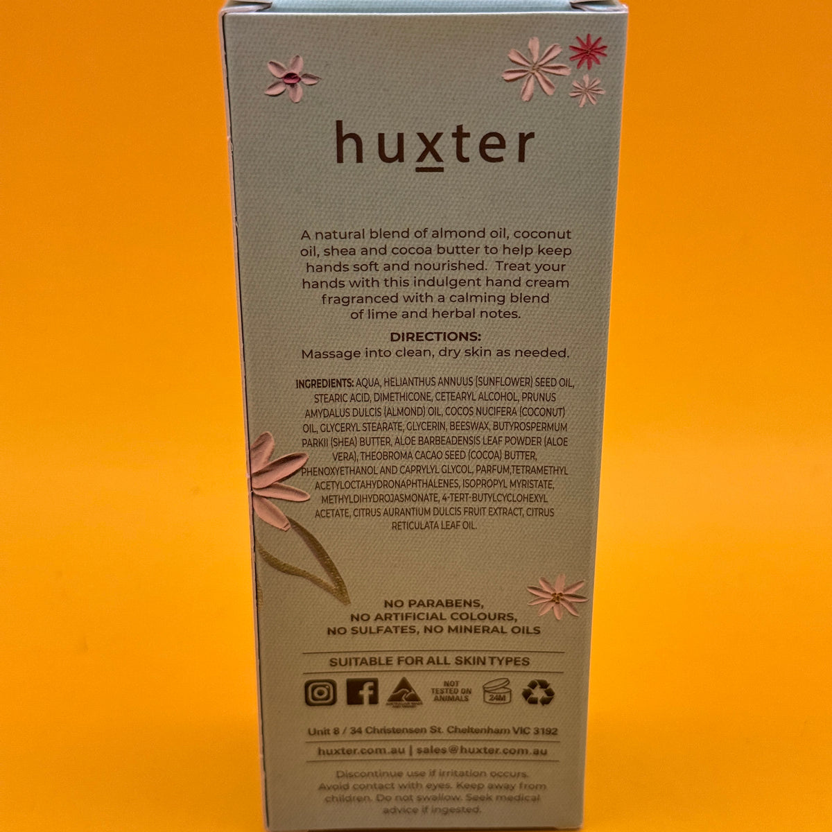 Huxter Hand Cream Lime and Herbal Notes