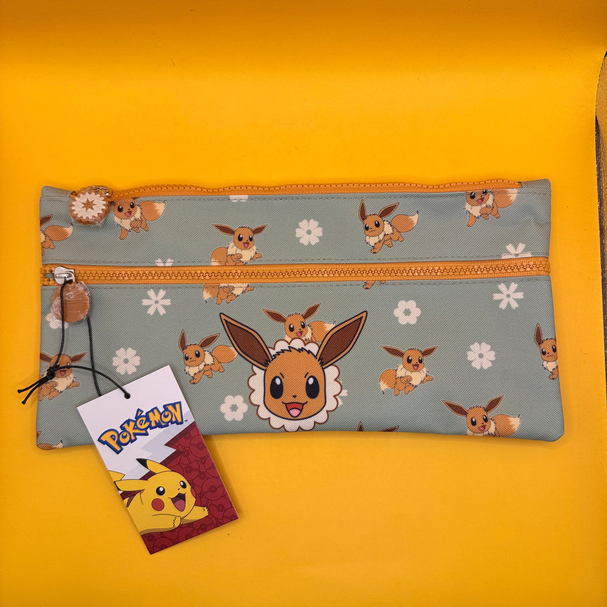 Pokémon Eevee Grey Double Zip Pencil Case