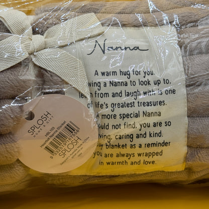 Splosh Nanna Message Blanket Grey