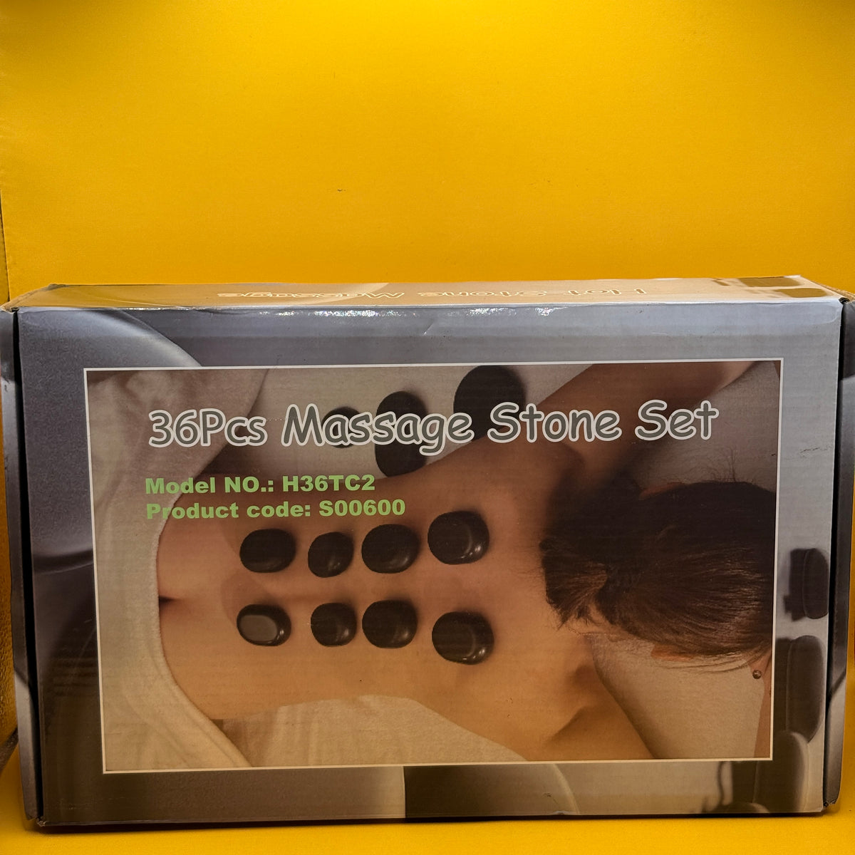 36 Piece Basalt Hot Stone Massage Set with Bamboo Box
