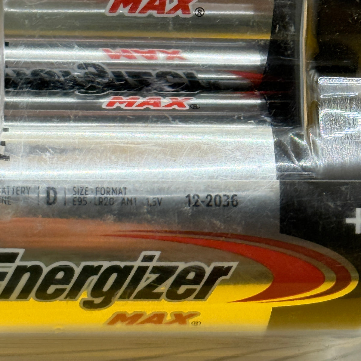 Energizer Max D Alkaline Batteries 4 Pack