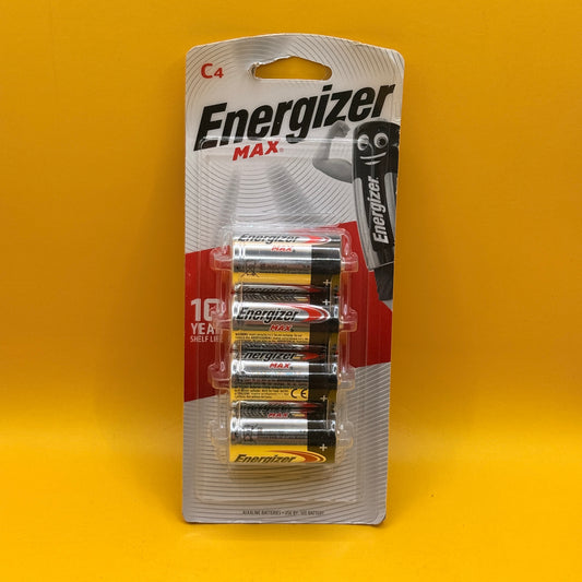 Energizer Max C Alkaline Batteries 4 Pack