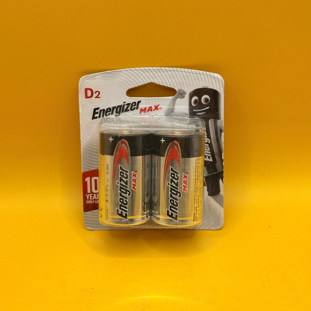 Energizer Max D Alkaline Batteries 2 Pack